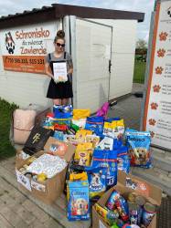 Podziękowanie dla rodziców za zbiórkę dla schroniska dla psów.